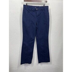 DULUTH TRADING CO WOMENS BLUE PANTS STRAIGHT LEG WITH SEAM SIZE 8 X 31